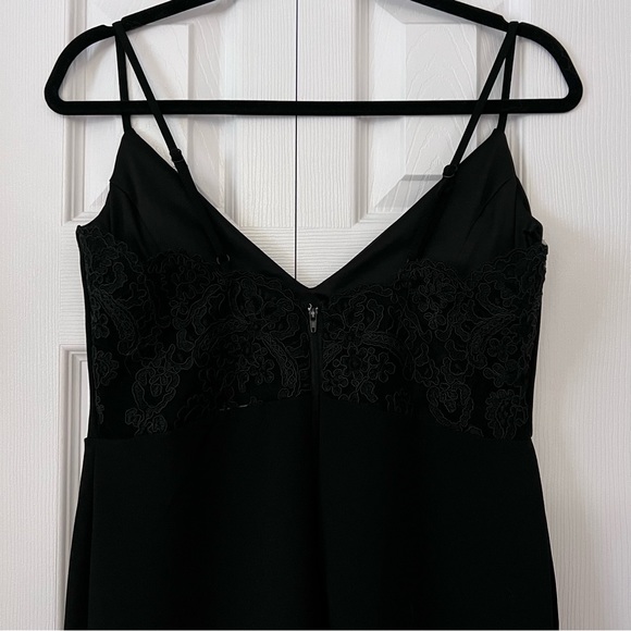 Black Midi Dress with Front Slit - Picture 6 of 12